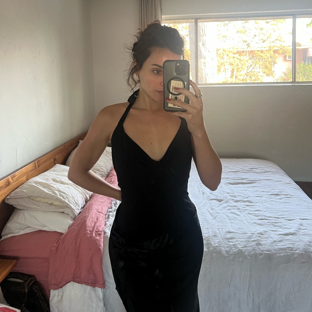 Vintage BCBG Black dress with bow
